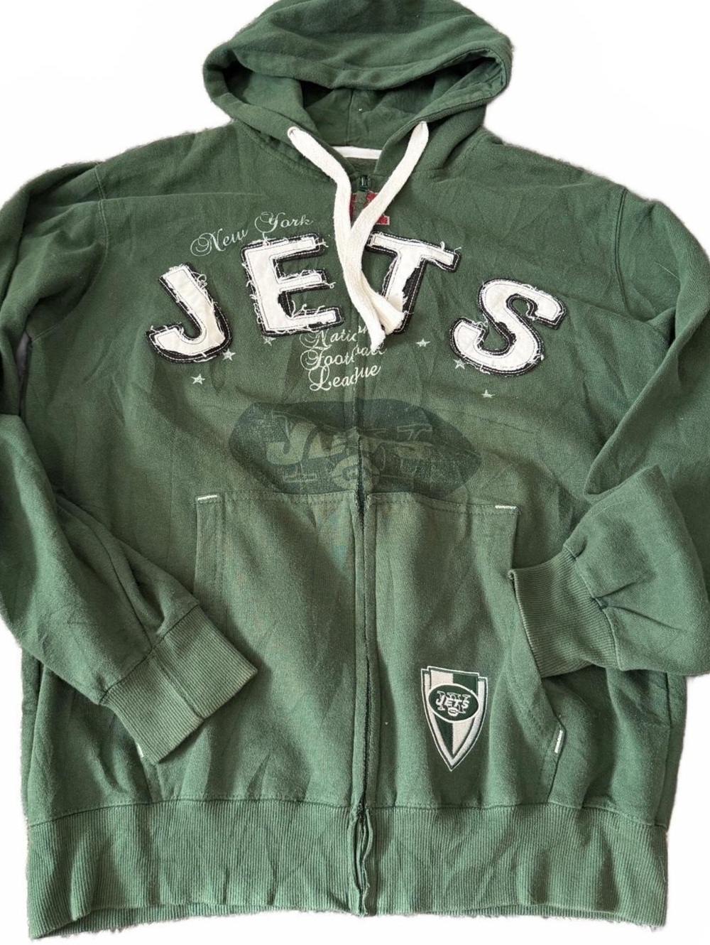 New York Jets NFL Green Full Zip Hoodie Adult Medium